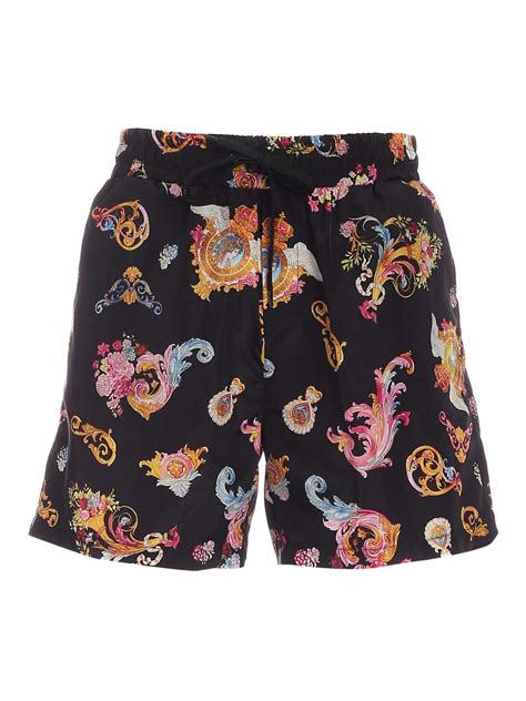 versace print swim trunks|Versace jeans couture swim shorts.